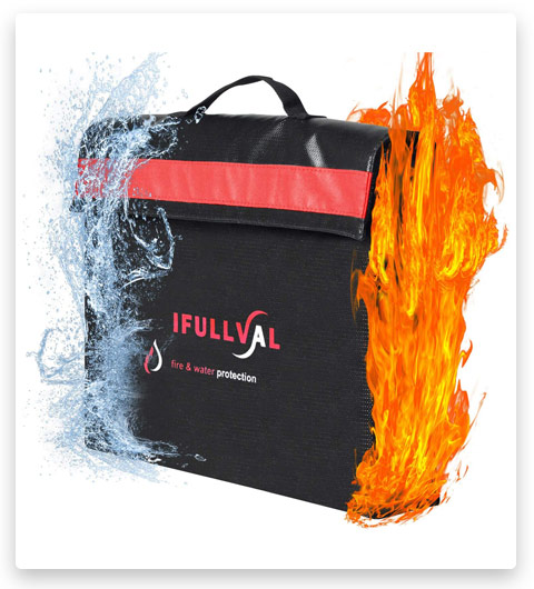 Ifullval Fireproof and Waterproof Money and Important Documents Bag