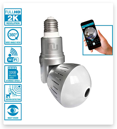 Nuvending Nucam 380 Panoramic LED Light Bulb Camera