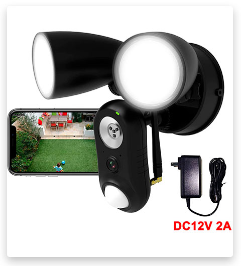 Rreslicam Wired Outdoor Floodlight Home Security Camera