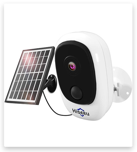Hiseeu Technology C10+ Outdoor Security Camera with Solar Panel System