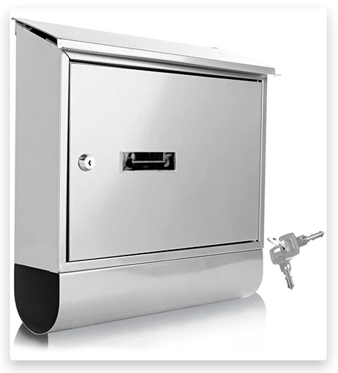 Serene Life Modern Wall Mount Lockable Mailbox