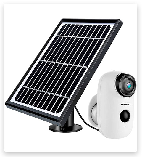 ZUMIMALL Outdoor Waterproof Security System with Solar Panel