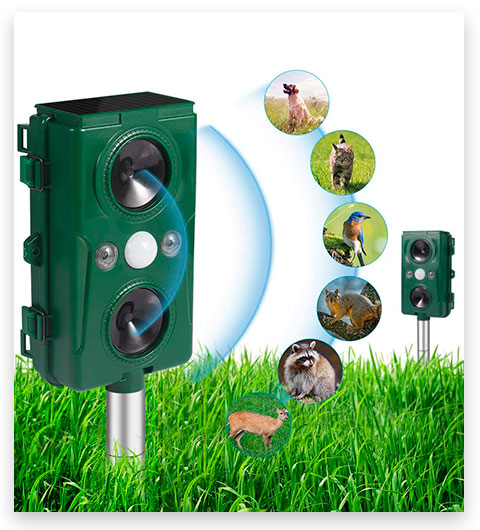AUBNICO Ultrasonic Solar Powered Animal Repeller