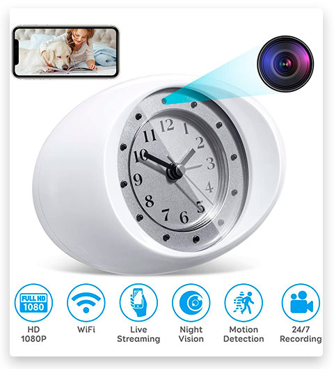 Omples Clock Hidden Spy Camera