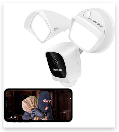 AWOW E97A Waterproof Spotlight Motion-Activated Security Camera