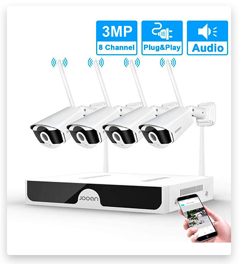 JOOAN 3MP 1296P Outdoor Wireless Security Camera System