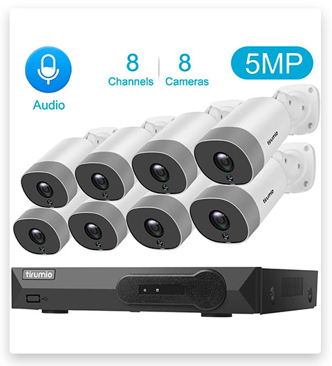 TIRUMIO 5MP PoE Security Camera System