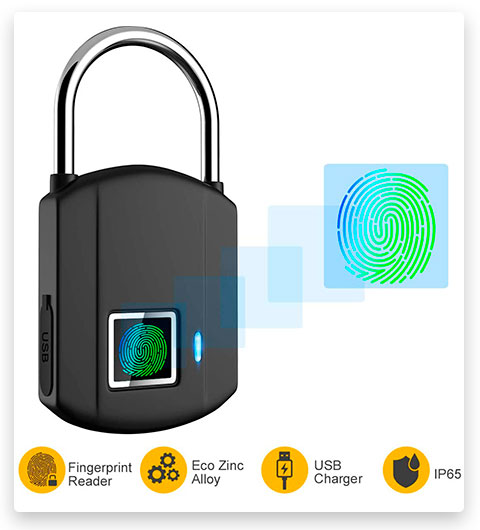 Seamounts IP65 Waterproof Smart Fingerprint Padlock