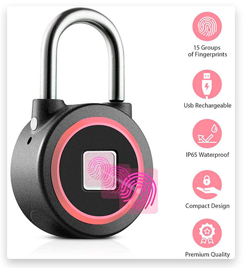GSi Waterproof Bluetooth Fingerprint Padlock