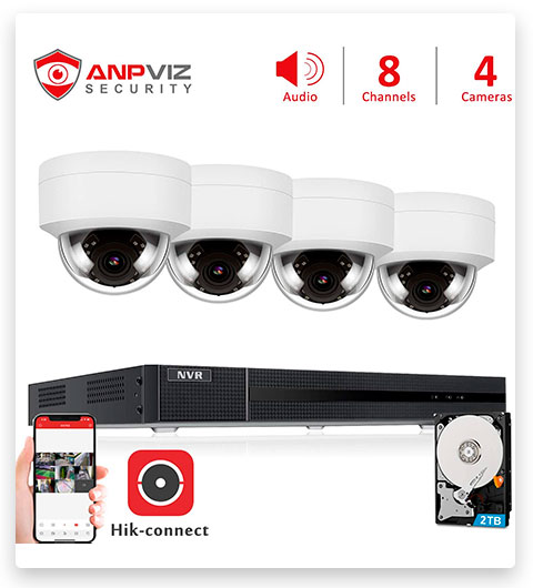 Anpviz NVR108MH-P8-2TB POE NVR Security Camera System