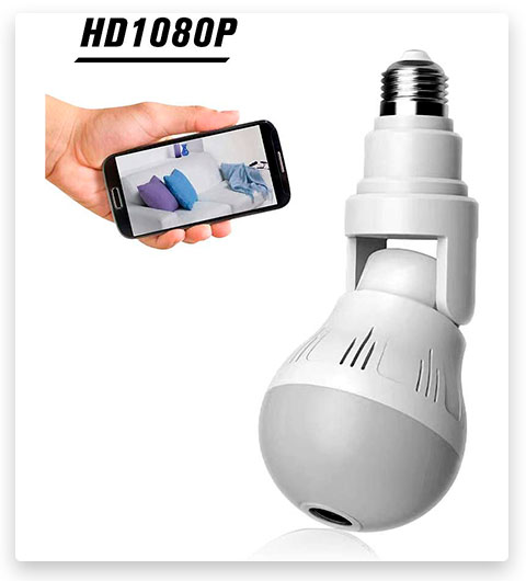 TOPCA 1080PHD WiFi Bulb Security LED Light Camera Lamp