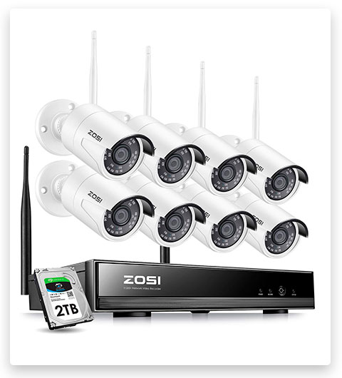 ZOSI Outdoor Wireless Security Cameras System