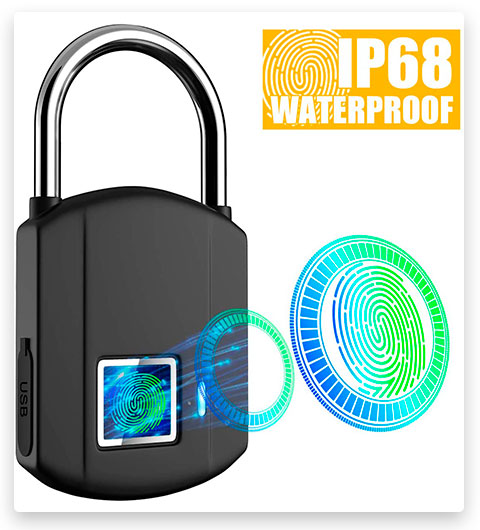 Beeannavot Waterproof Fingerprint Smart Padlock