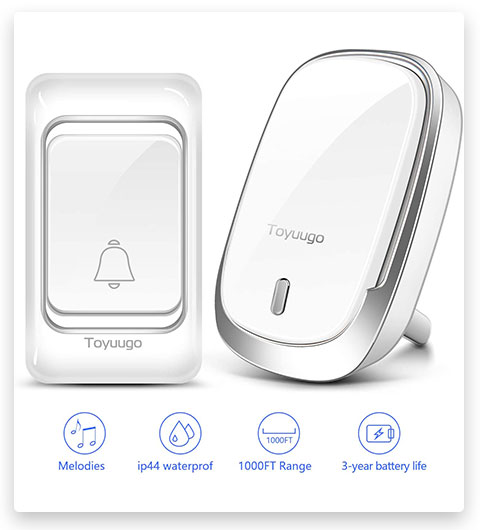 Toyuugo Waterproof Wireless Doorbell Kit