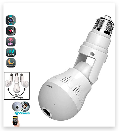 BALHP Hidden Smart Security Light Bulb Camera with IR Motion Detection