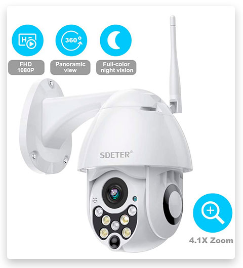 SDETER Outdoor PTZ WiFi Security Camera