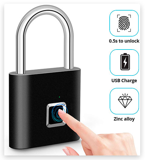 TOWODE Keyless Fingerprint Smart Padlock