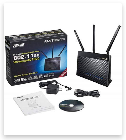 Asus RT-AC68U Dual-Band AC1900 Gigabit WiFi Router with MU-Mimo