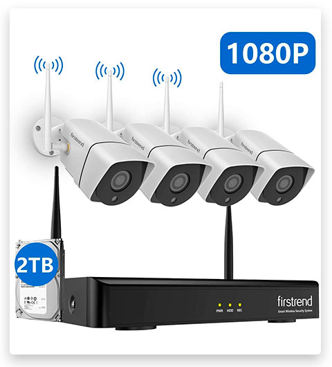 Firstrend 8CH 1080P NVR Kit with 4PCS 1080P Full HD Cameras and 2TB Hard Drive
