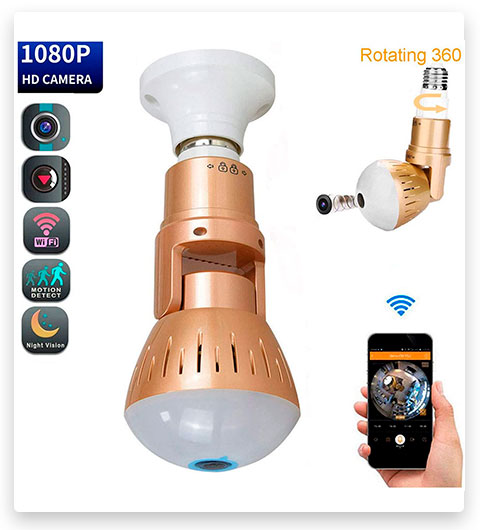 Mliyam 360 Degree Panoramic Fish Eye Smart Bulb Camera
