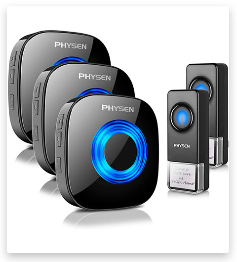 PHYSEN Wireless Waterproof Doorbel Chimes with Mute Mode