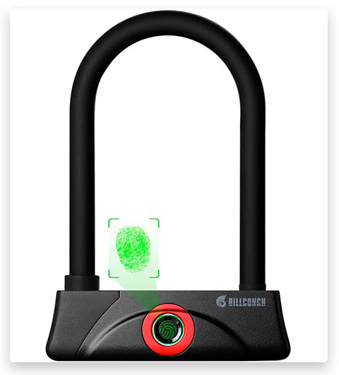 BILLCONCH Fingerprint Bike U-Lock