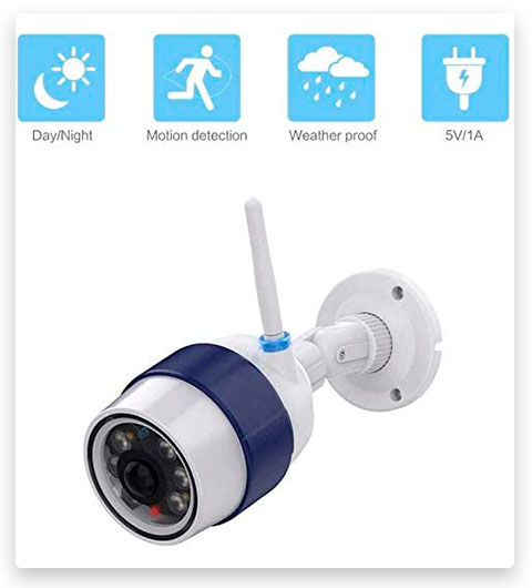 Night Watch Security Bullet Dummy Fake Surveillance Camera with Motion Sensor and LED Security Light