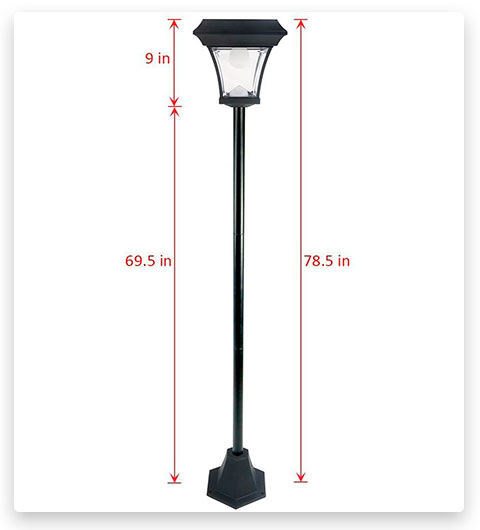 iGlow Outdoor Garden Solar Lamp Post Light
