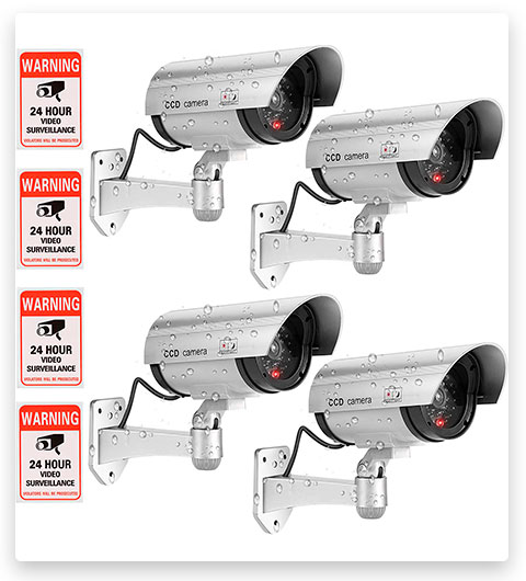 FITNATE Dummy Fake CCTV Surveillance System with LED Red Flashing Light