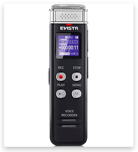EVISTR Voice Activated Recorder with Playback