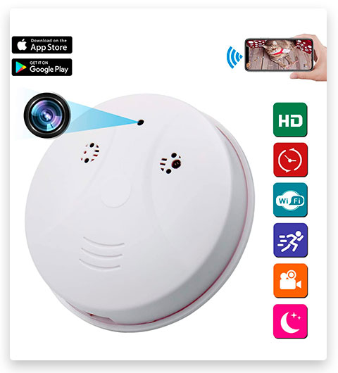 ZXWDDP Smoke Detector Spy Camera with Motion Detection