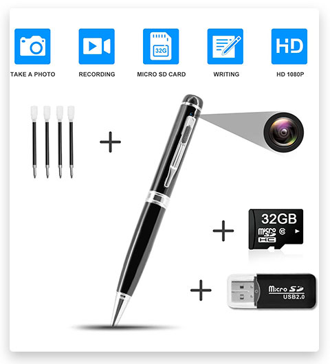 DZFtech Hidden Spy Pen Camera