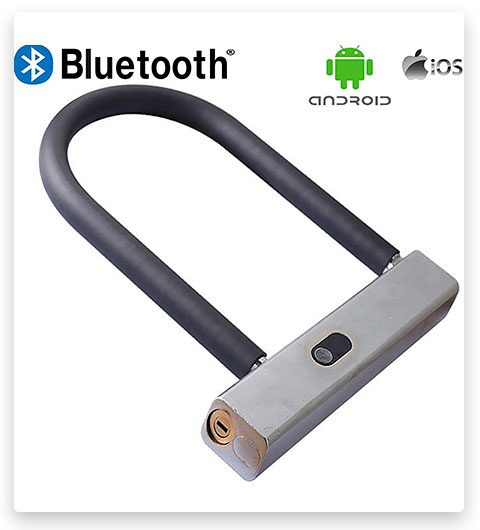 WiseLime Smart Heavy Duty Bluetooth U-Lock with Key