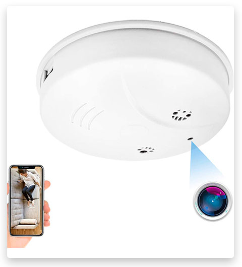 CAMXSW Wireless Smoke Detector with Hidden Spy Camera