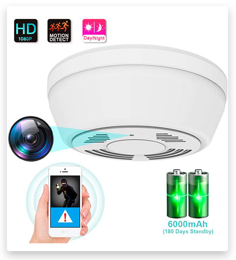 Nanshiba Smoke Detector with Wi-Fi Hidden Camera