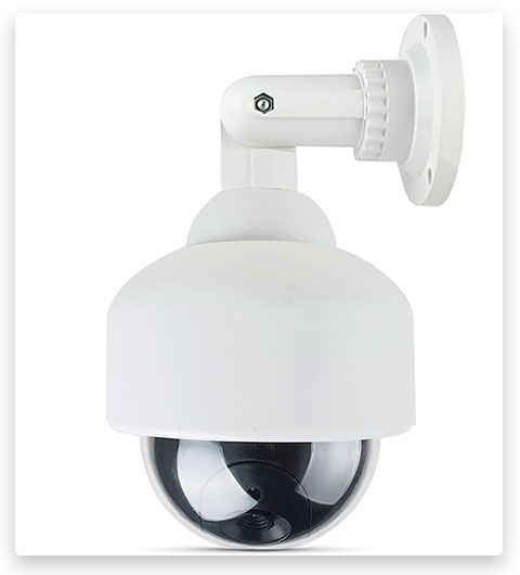 WALI Dummy Fake Security Dome Camera with 1 Flashing Red LED Light