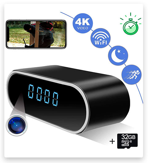 ZXWDDP Hidden Camera Clock