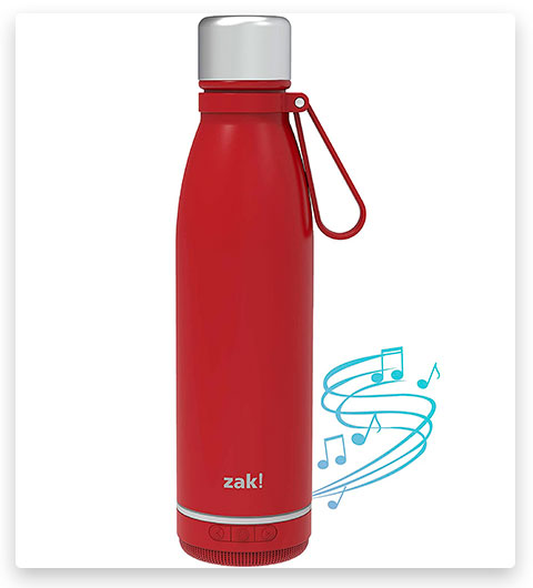 Zak Designs Bluetooth Smart Stainless Steel Water Bottle with Wireless Speaker