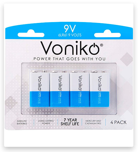 VONIKO Alkaline 9V Batteries