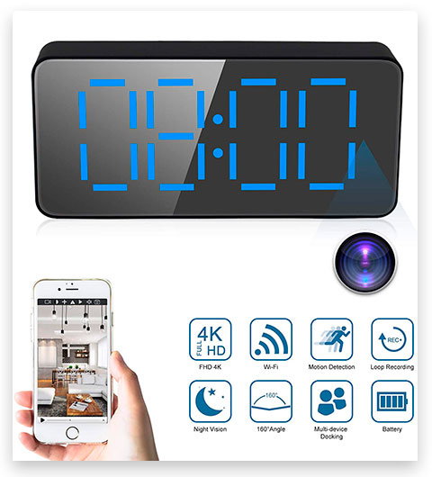 WHDSWL WiFi Clock 1080P Camera