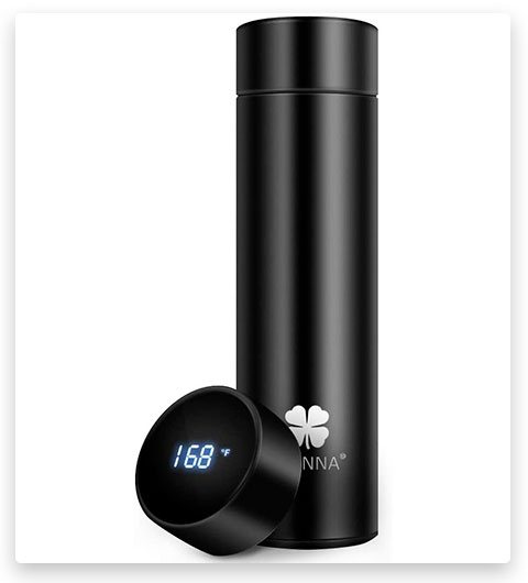 316 Medical Grade Stainless Steel Sports Water Bottle with LED Temperature Display