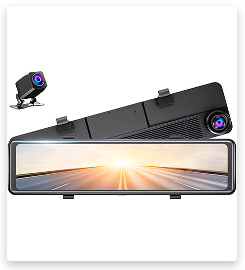 AKASO DL12 2.5K Mirror Dash with Touch Screen and Enhanced Night Vision