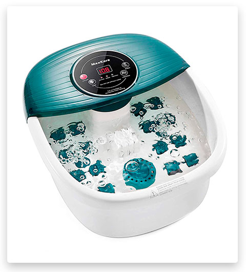MaxKare Foot Spa/Bath Massager with Heat, Bubbles, and Vibration