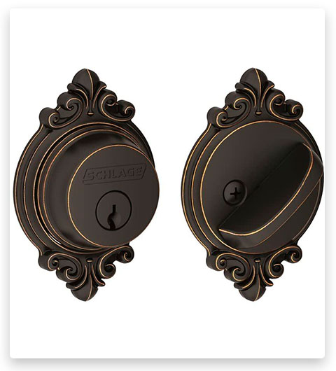 Schlage B60 N BRK 716 Single Cylinder Deadbolt with Brookshire Trim