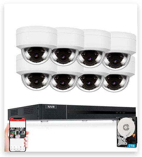 Anpviz 8CH 5MP PoE Home Security Cameras System with 2TB HDD