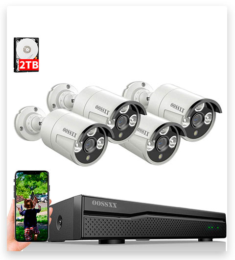 OOSSXX IP Video Security POE NVR Security Camera System