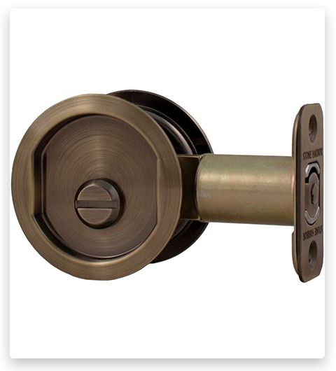 Round Pocket Door Lock for Bed/Bath Latch