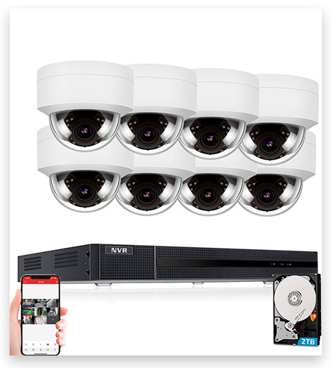 Anpviz 8CH 5MP PoE Home Security Cameras System with 2TB HDD
