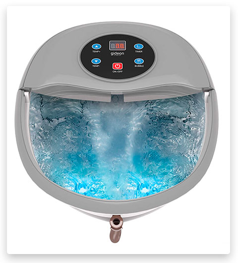 Gideon Luxury Therapeutic Heated Foot Spa Bath with Lights and Bubbles