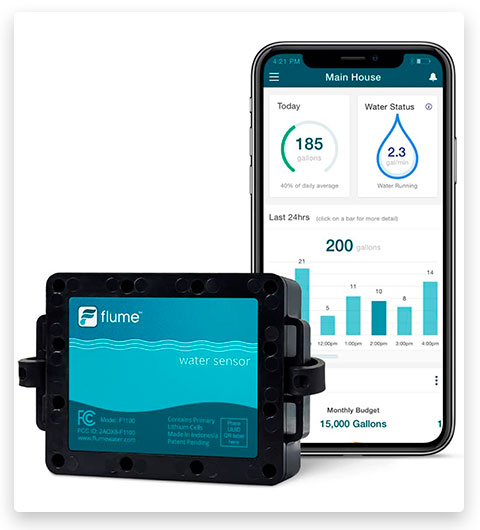 Flume Water Monitor - Smart Home Water Monitoring to Detect Leaks & Track Water Usage